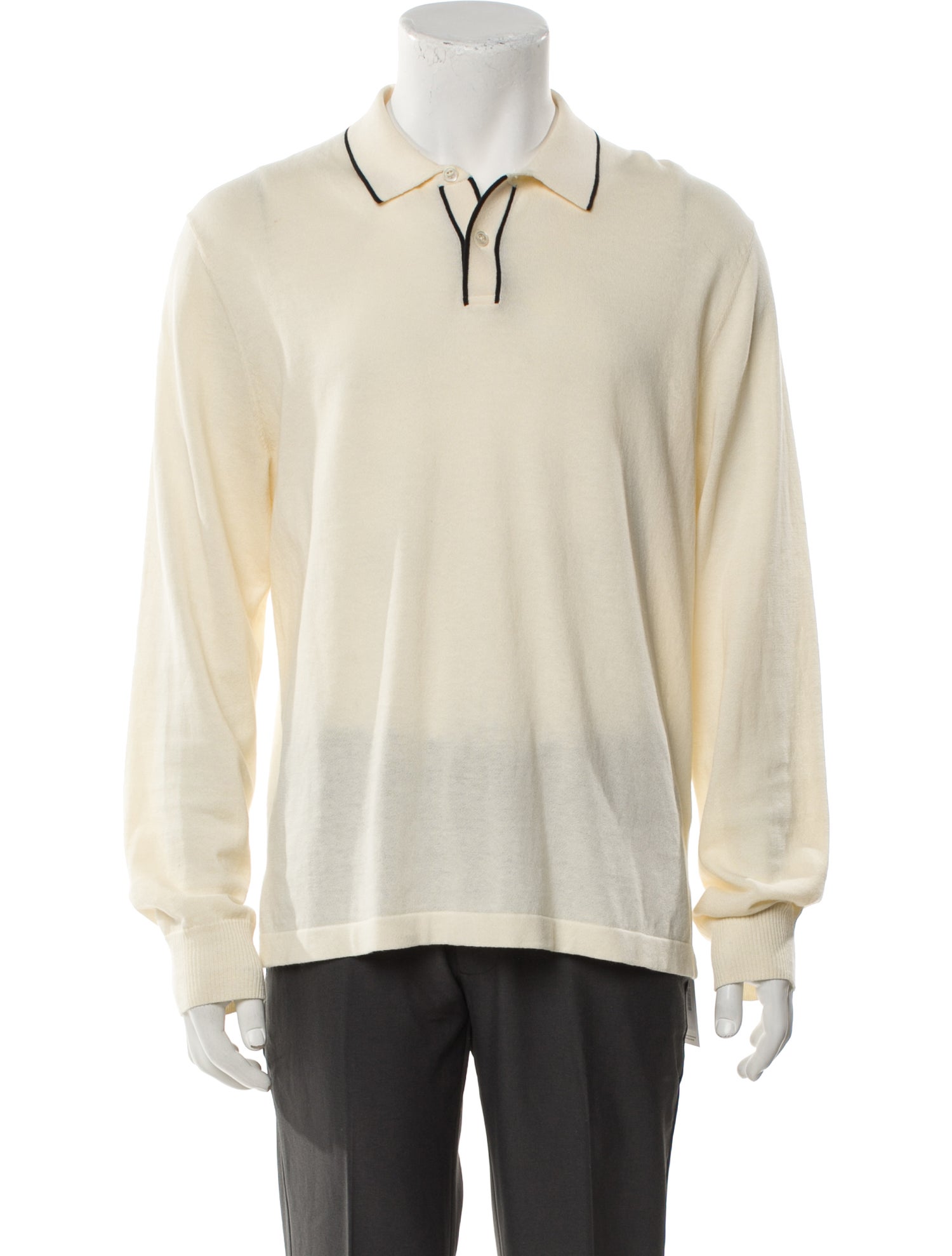 James Perse Collar Long Sleeve Polo Sweater
