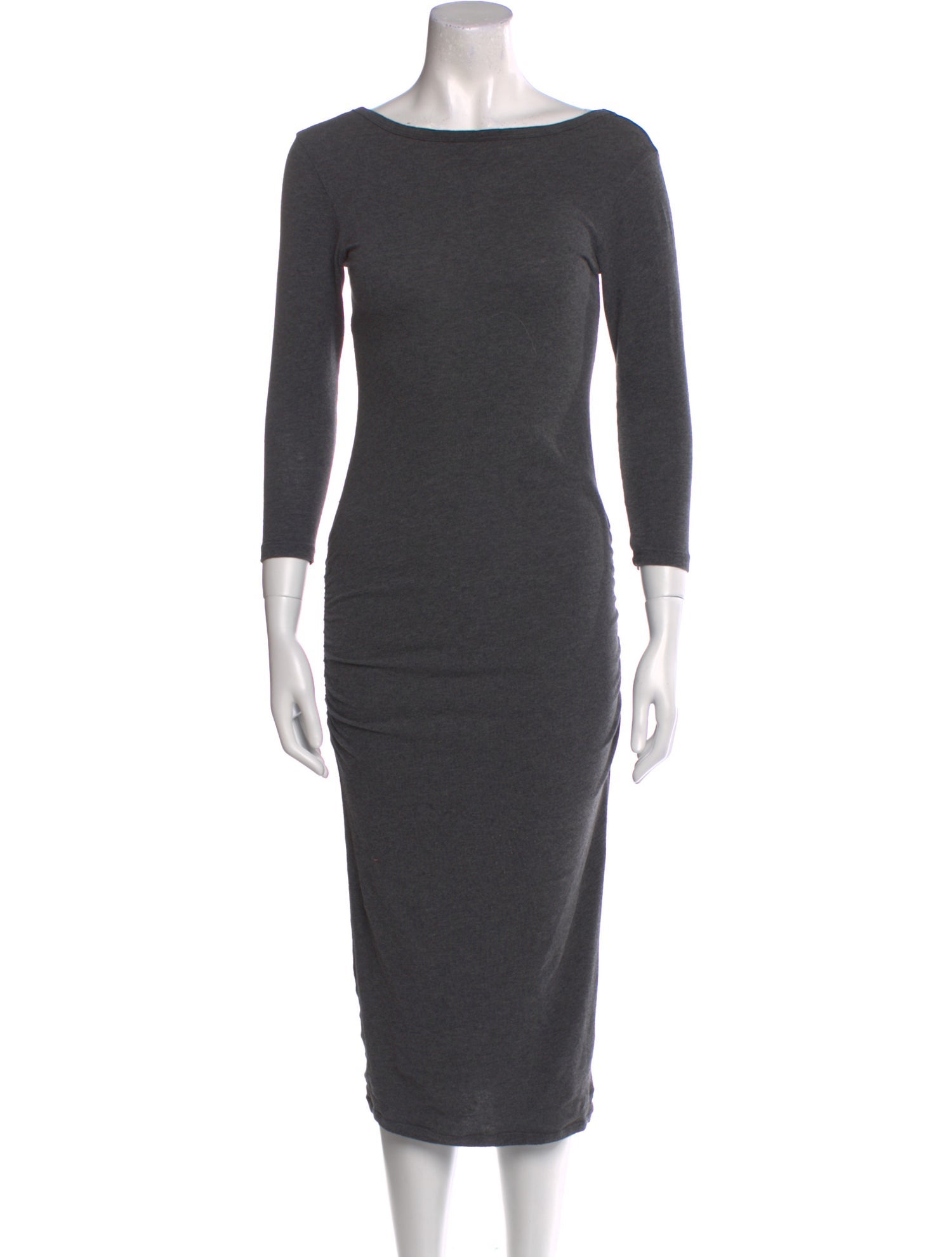 James Perse Bateau Neckline Midi Length Dress