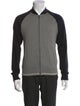 James Perse Colorblock Pattern Bomber Jacket