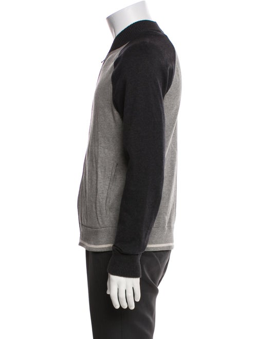 James Perse Colorblock Pattern Bomber Jacket