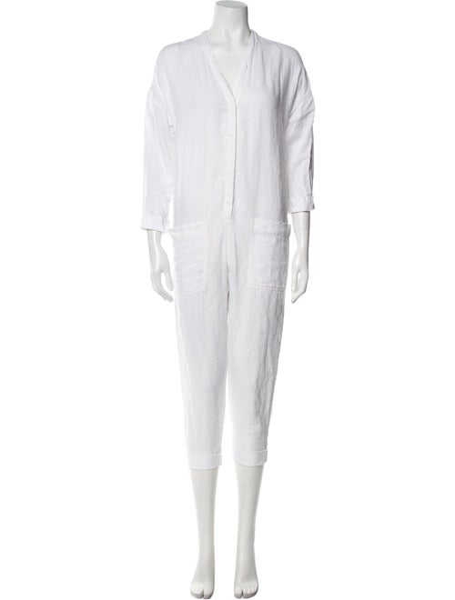 James Perse Linen V-Neck Jumpsuit