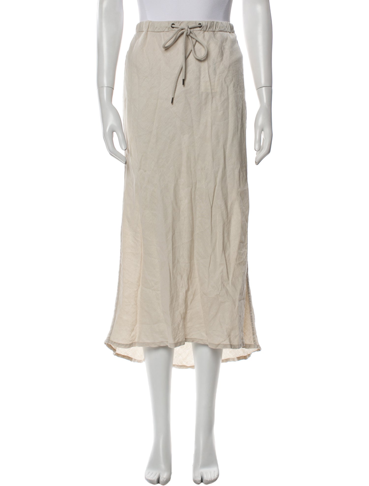 James Perse Linen Midi Length Skirt