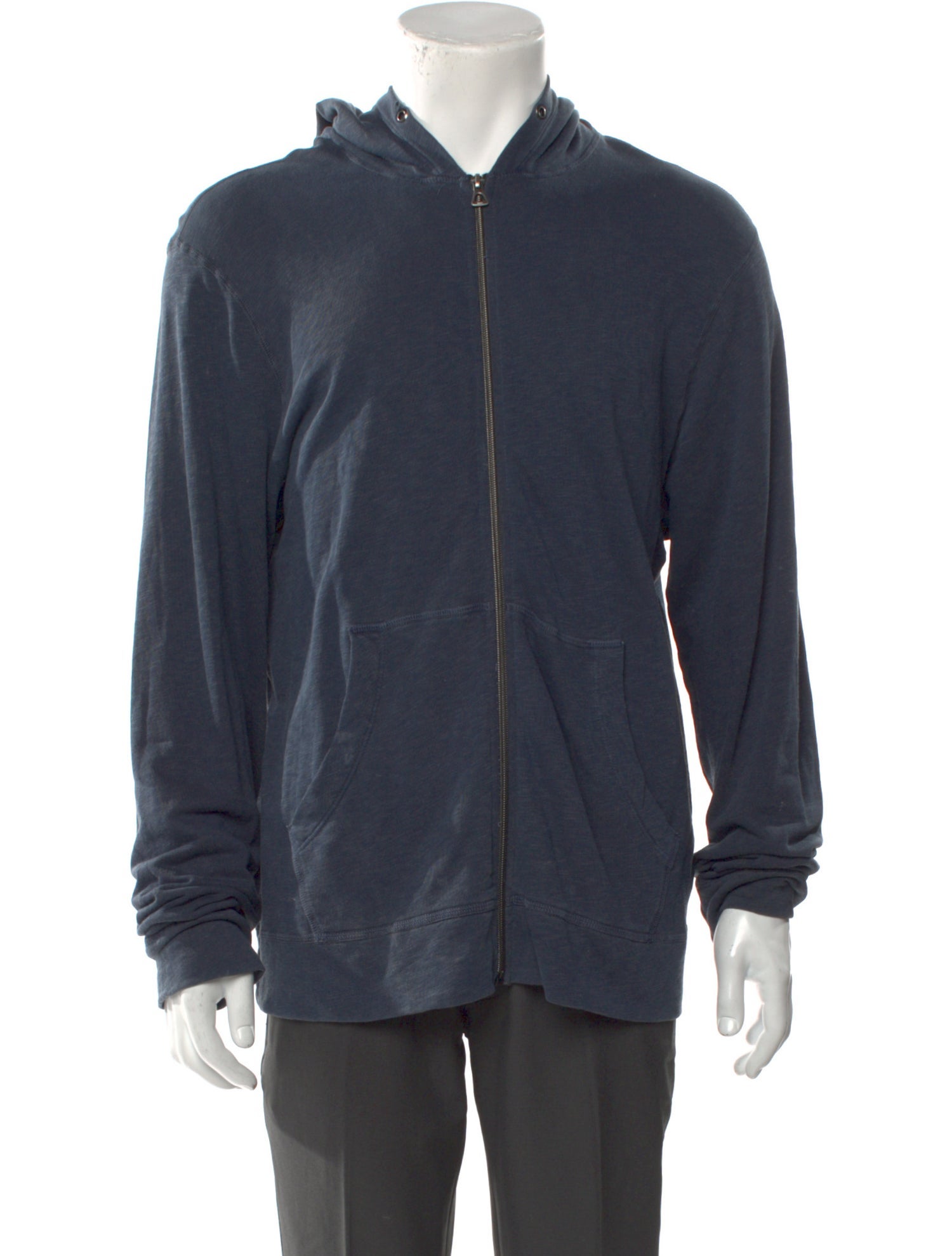 James Perse V-Neck Long Sleeve Hoodie