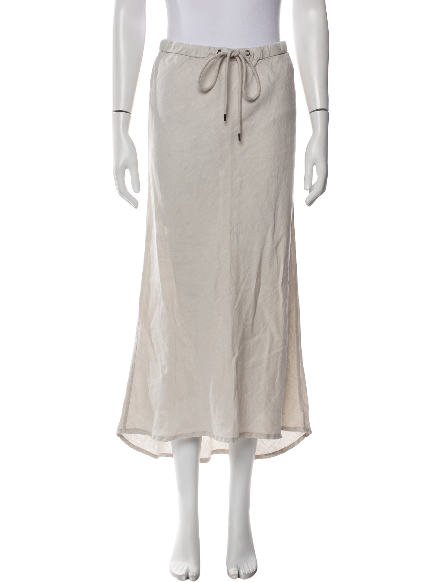 James Perse Linen Midi Length Skirt