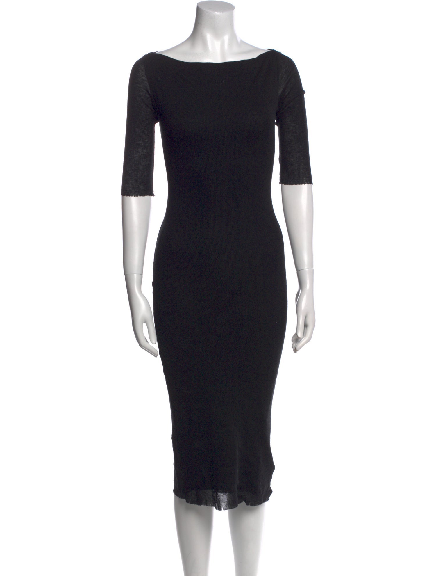 James Perse Bateau Neckline Midi Length Dress