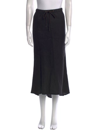 James Perse Linen Midi Length Skirt