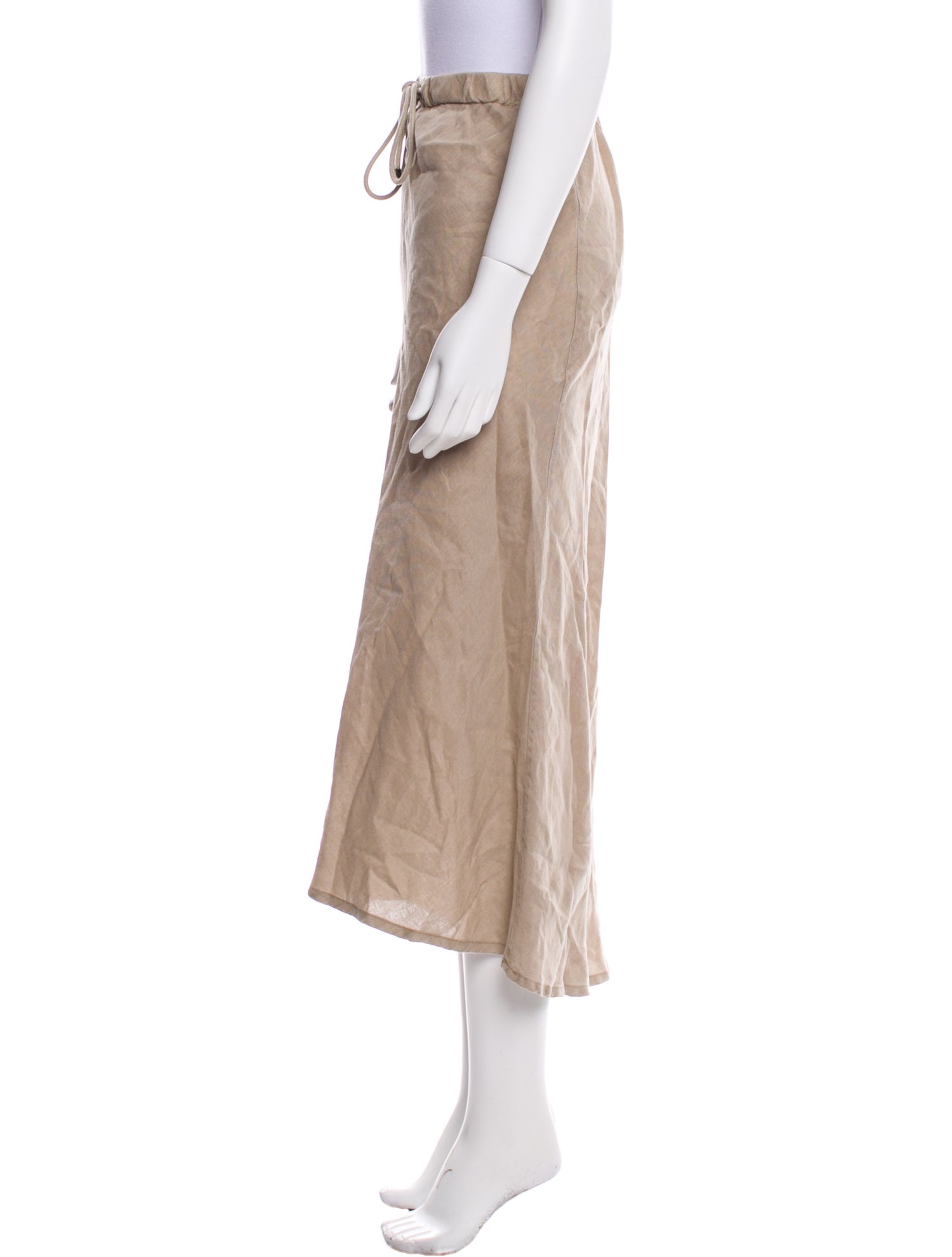 James Perse Linen Midi Length Skirt