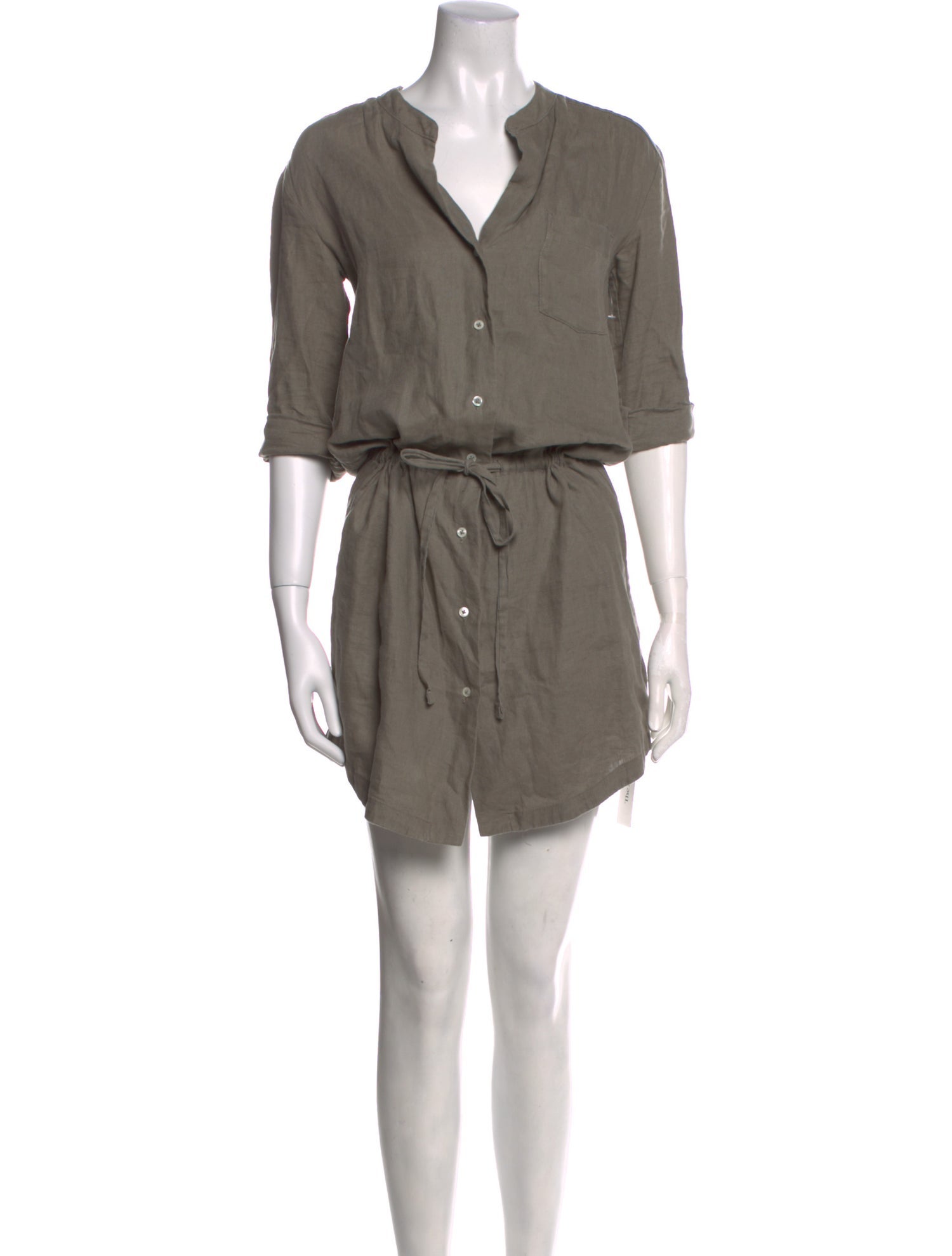 James Perse Linen Knee-Length Dress
