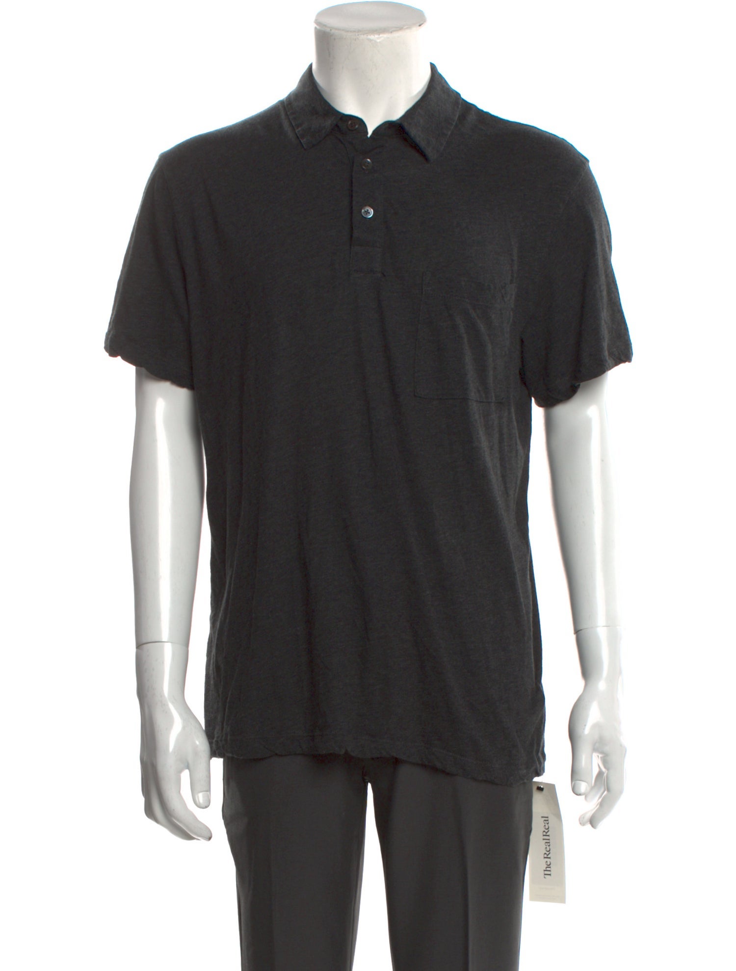 James Perse Crew Neck Short Sleeve Polo Shirt