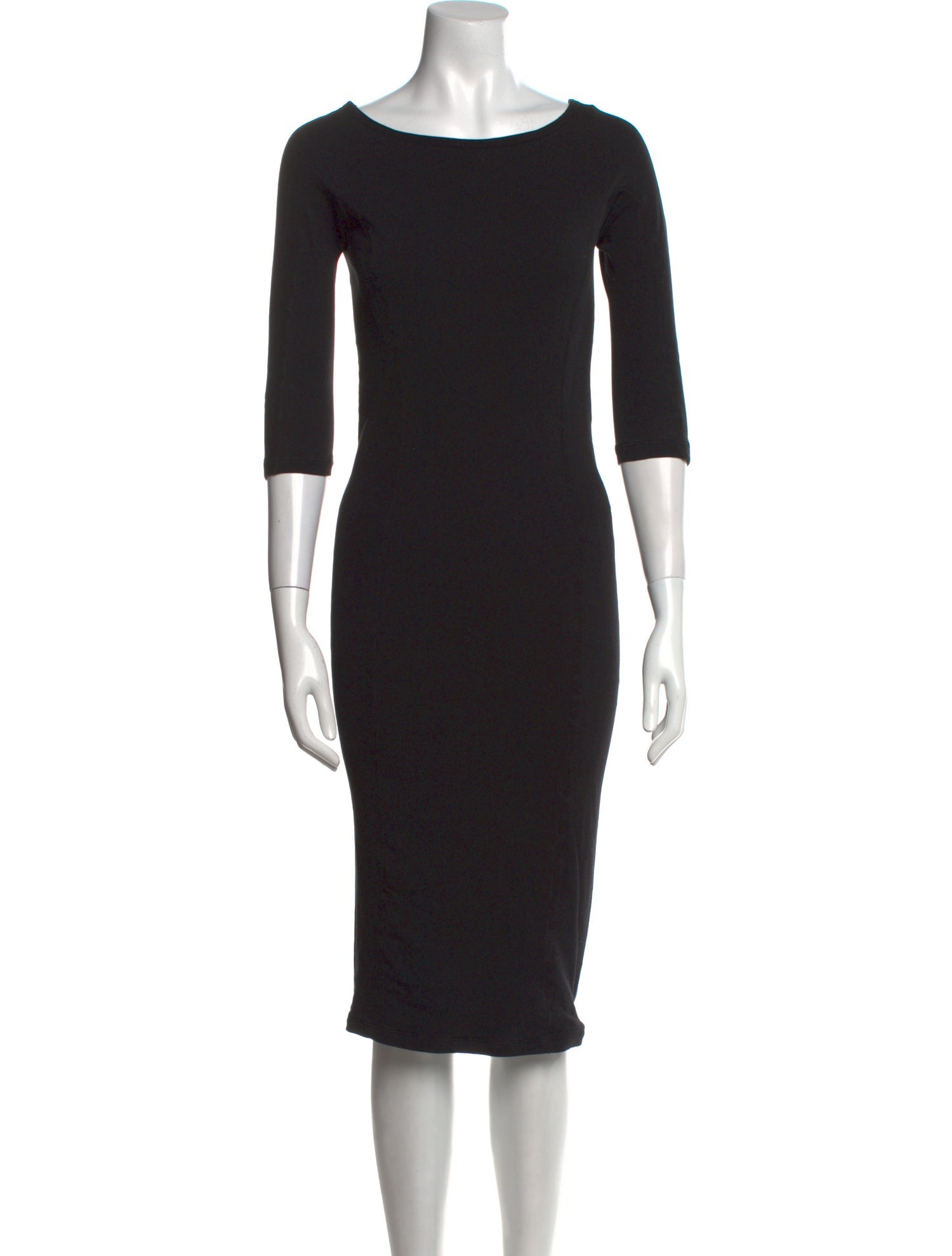 James Perse Bateau Neckline Midi Length Dress