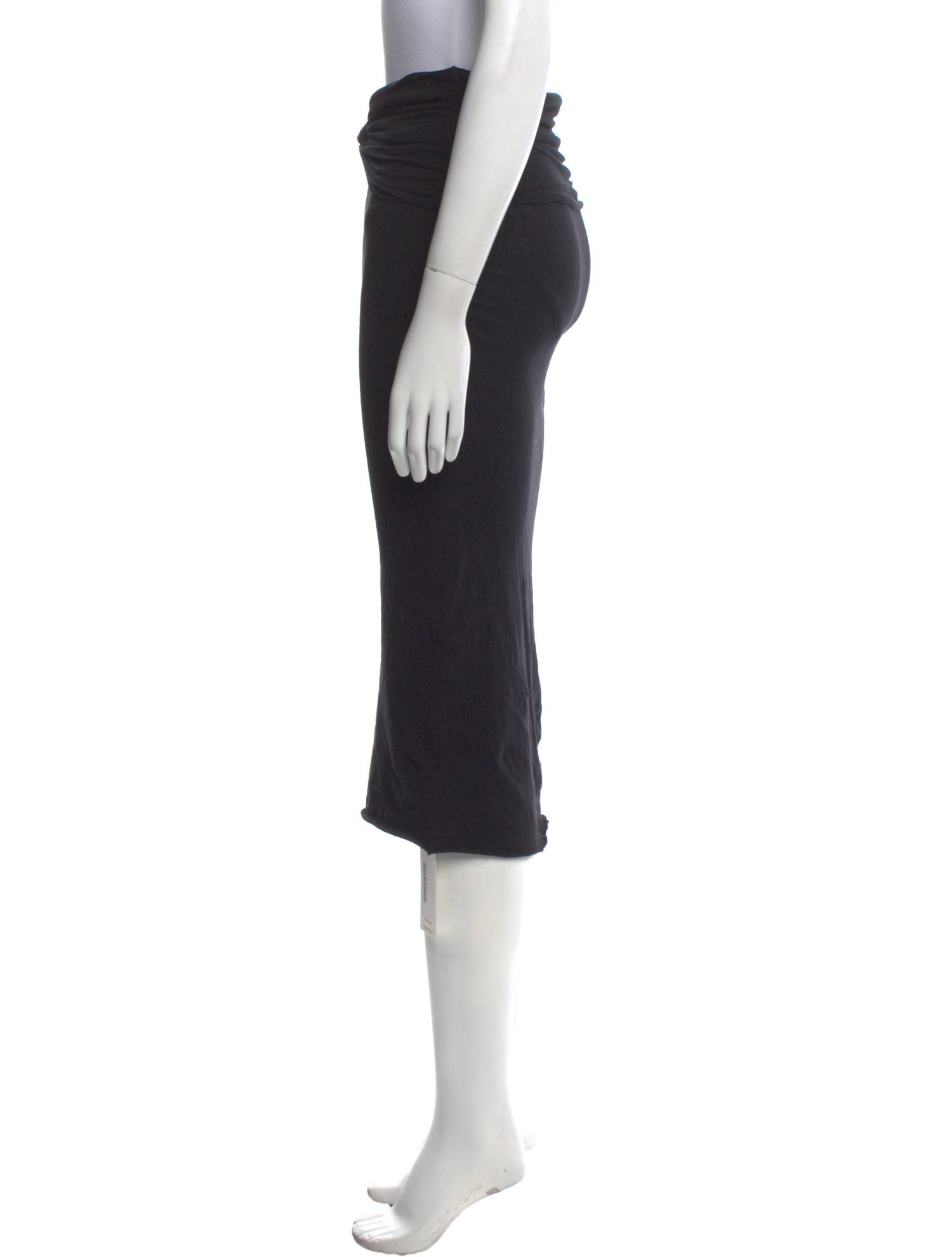 James Perse Raw-Edge Trim Knee-Length Skirt