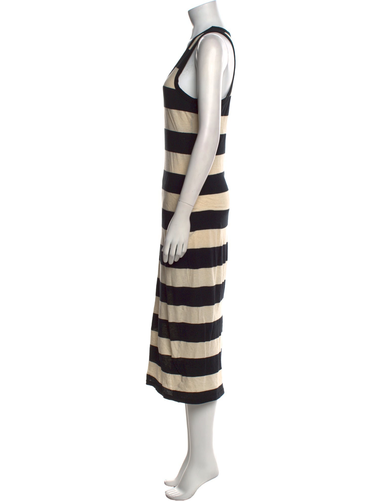 James Perse Striped Midi Length Dress