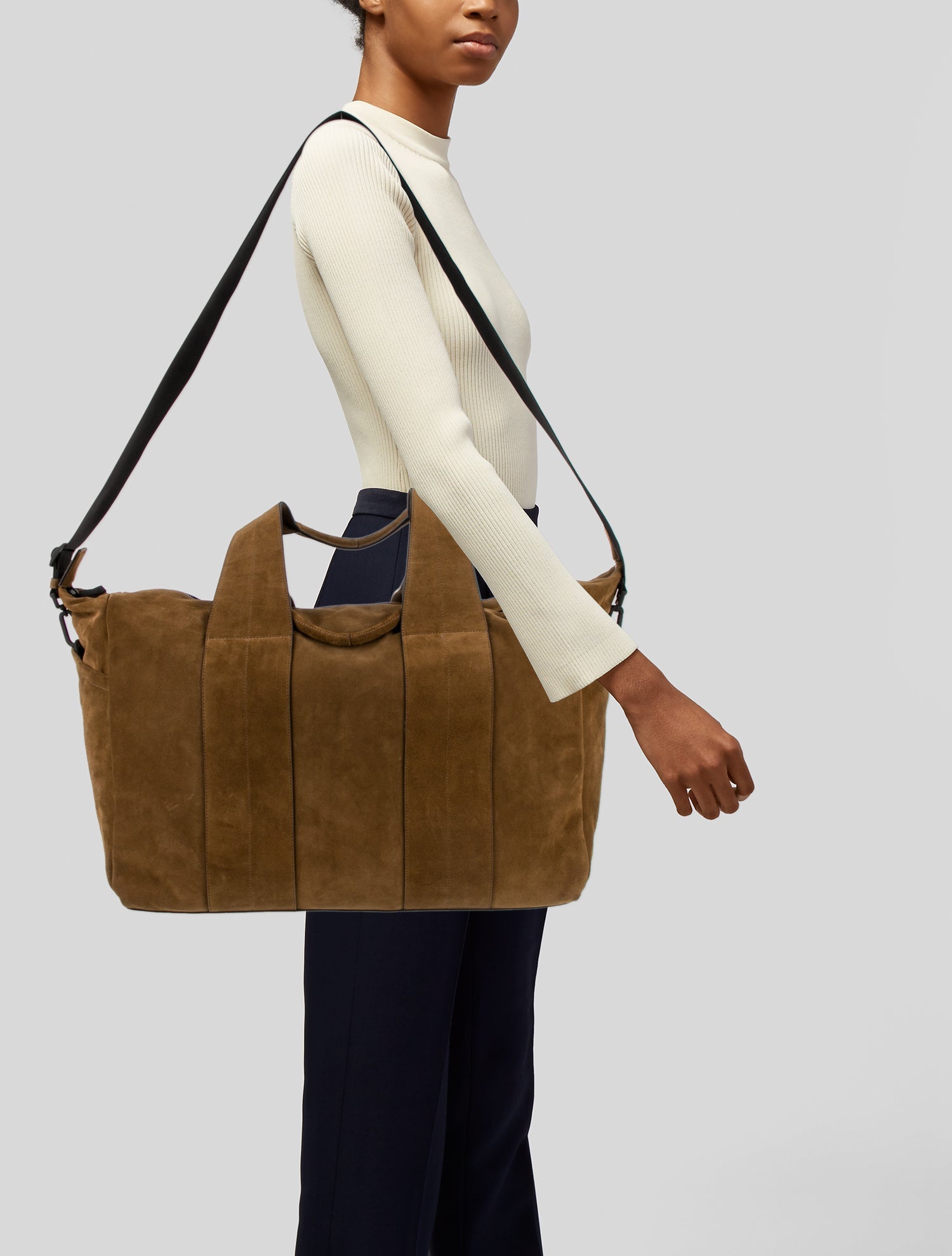 James Perse Suede Weekender Bag