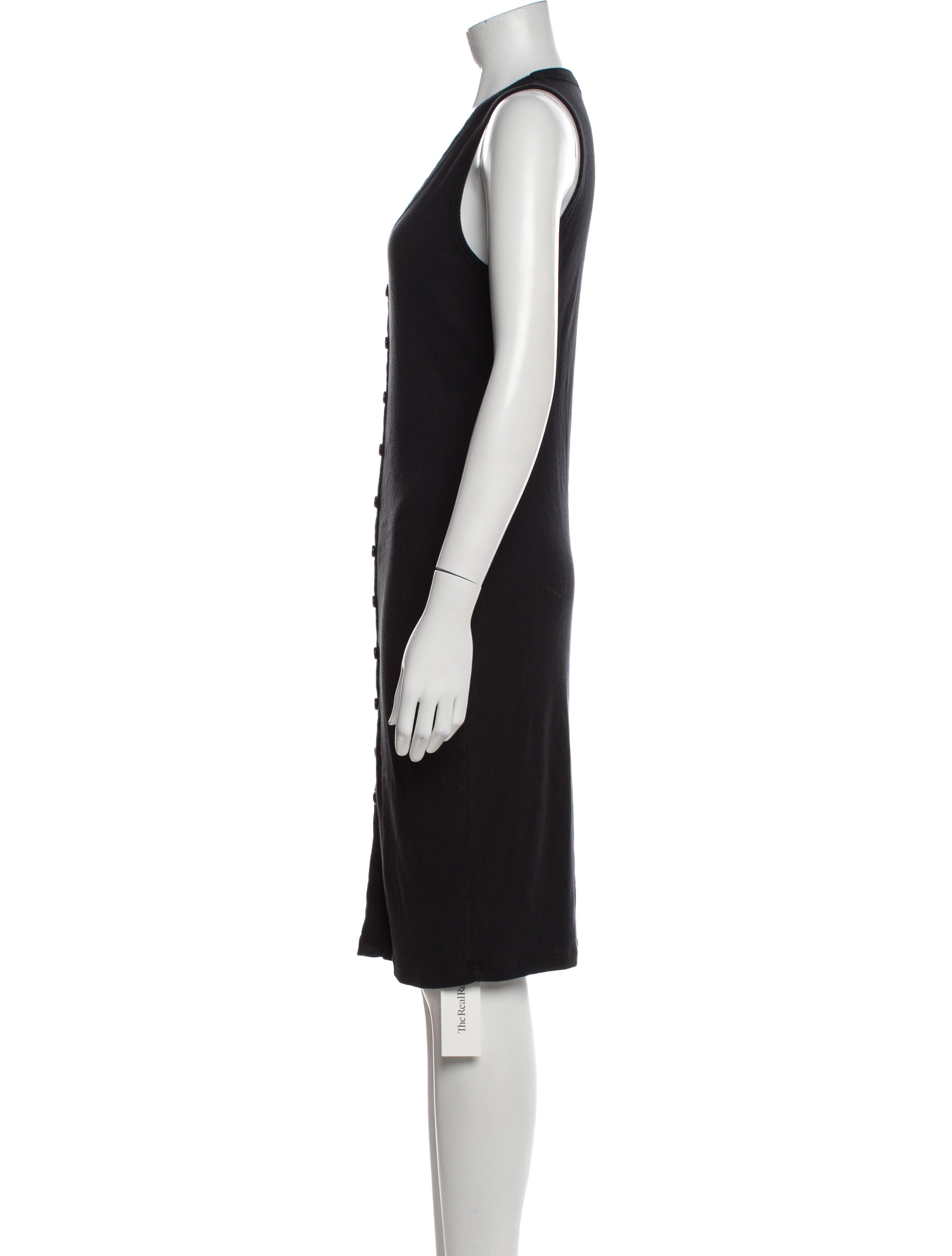 James Perse V-Neck Knee-Length Dress