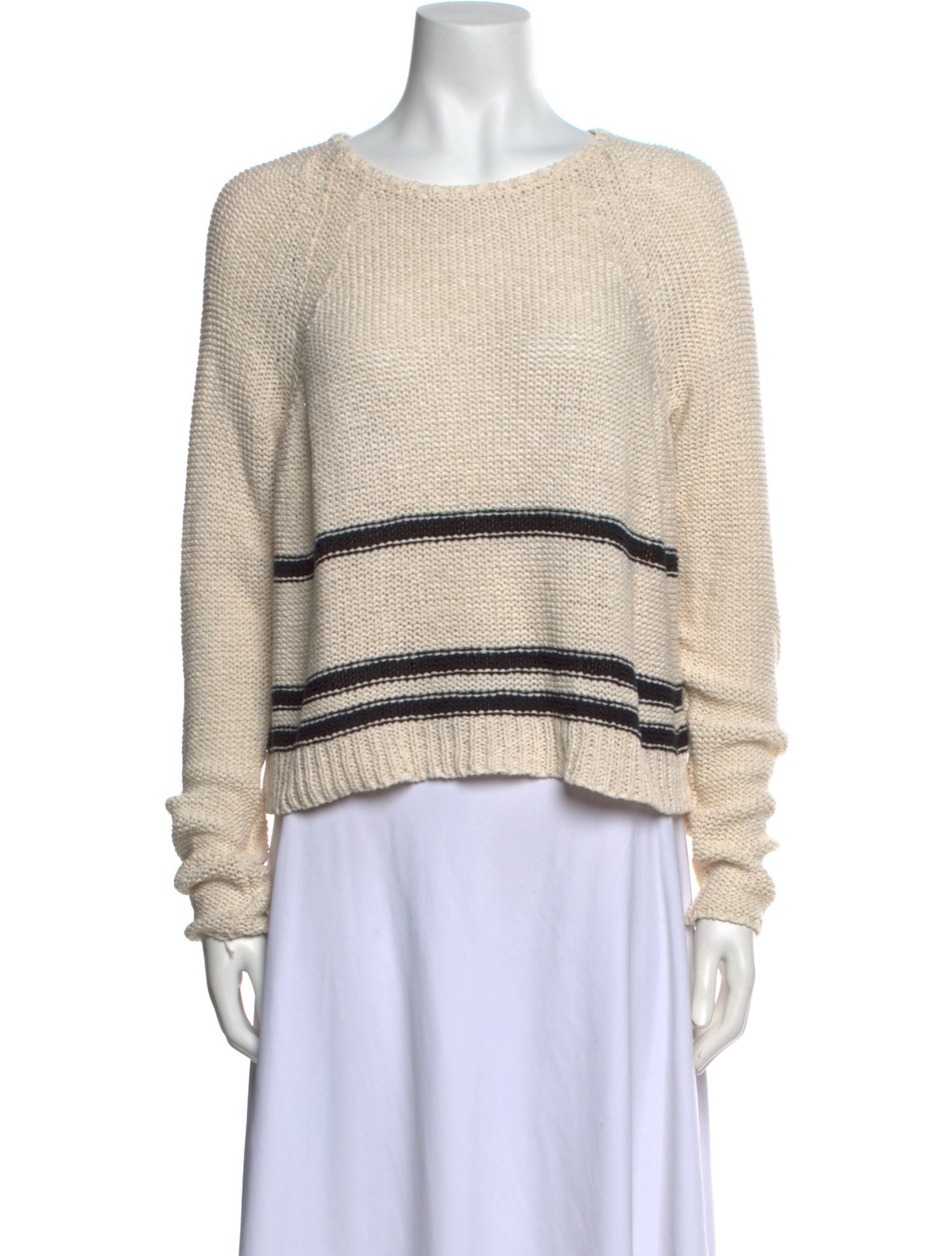 James Perse Striped Crew Neck Sweater