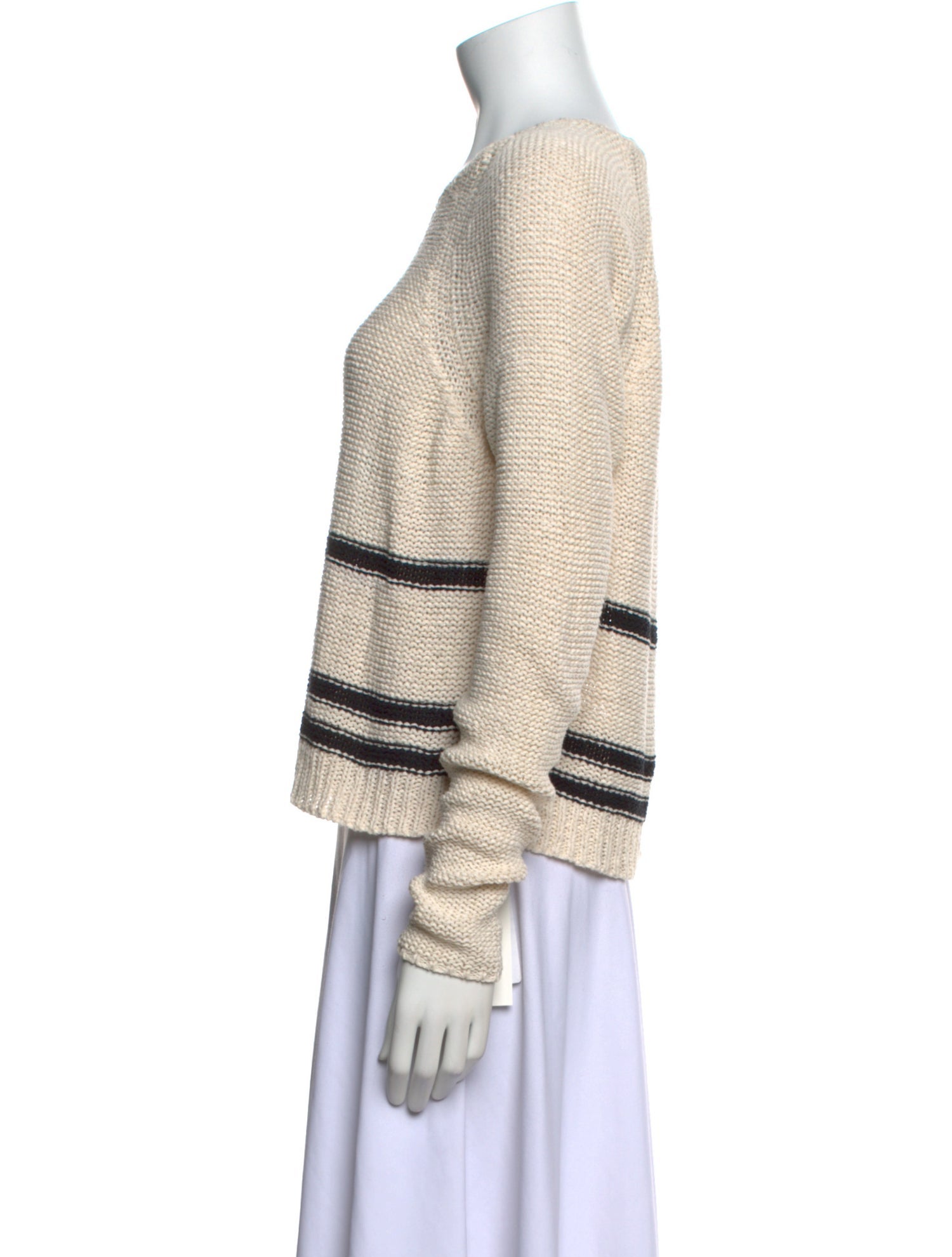 James Perse Striped Crew Neck Sweater