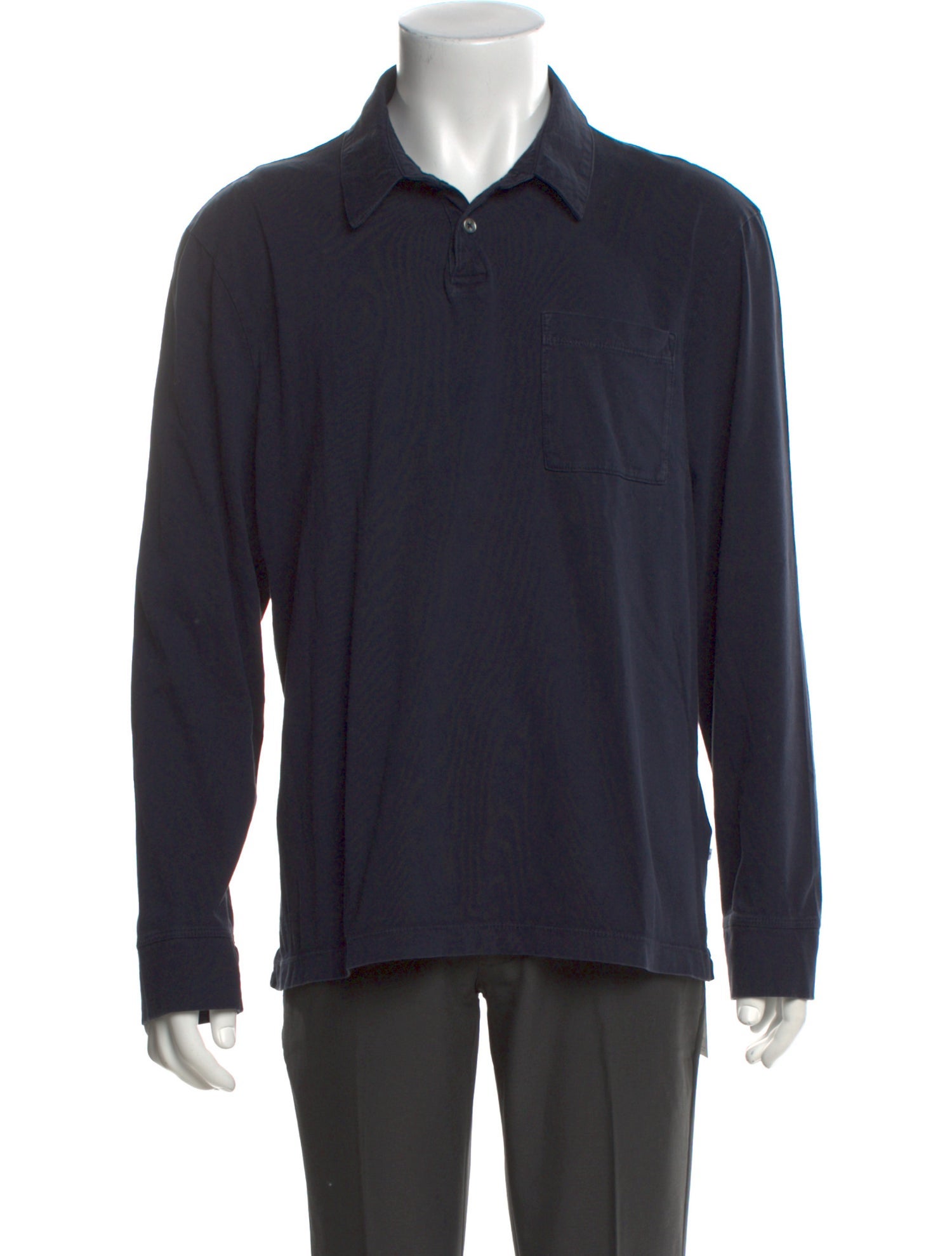 James Perse Crew Neck Long Sleeve Polo Shirt