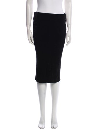 James Perse Raw-Edge Trim Knee-Length Skirt