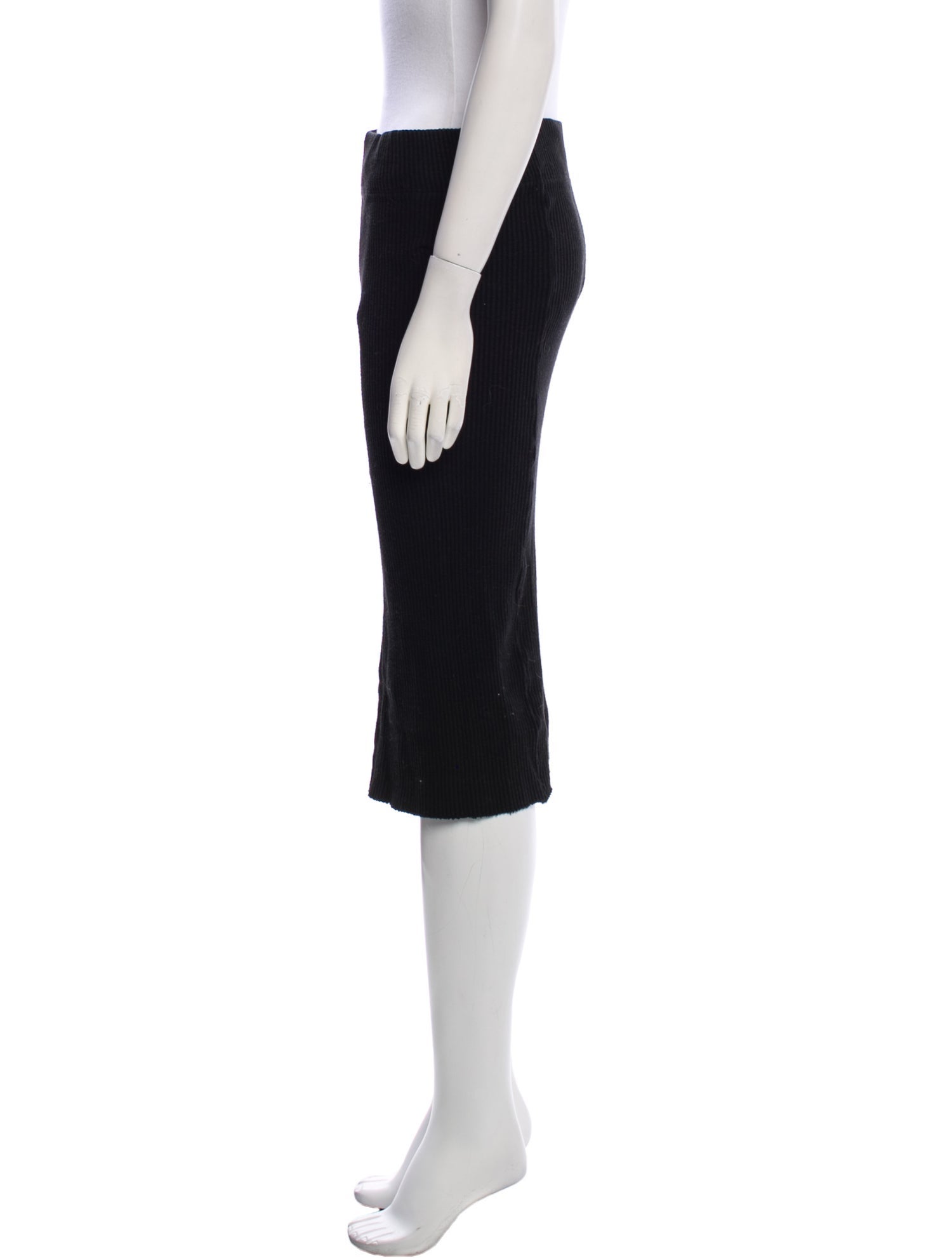 James Perse Raw-Edge Trim Knee-Length Skirt