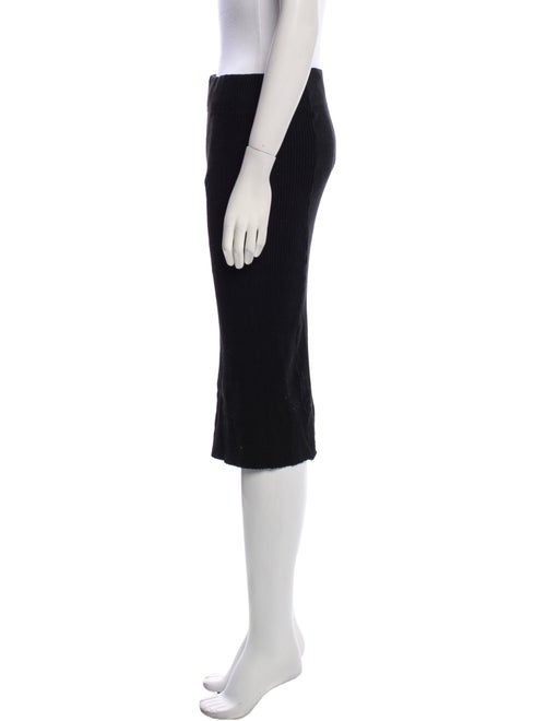 James Perse Raw-Edge Trim Knee-Length Skirt