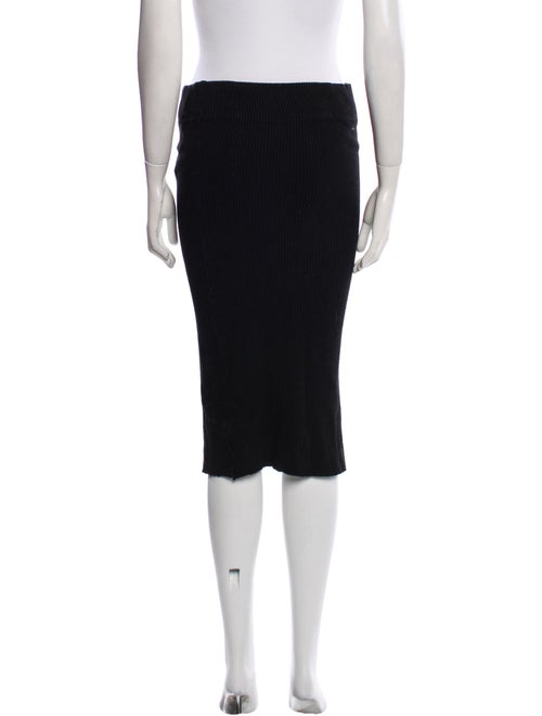 James Perse Raw-Edge Trim Knee-Length Skirt