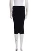 James Perse Raw-Edge Trim Knee-Length Skirt