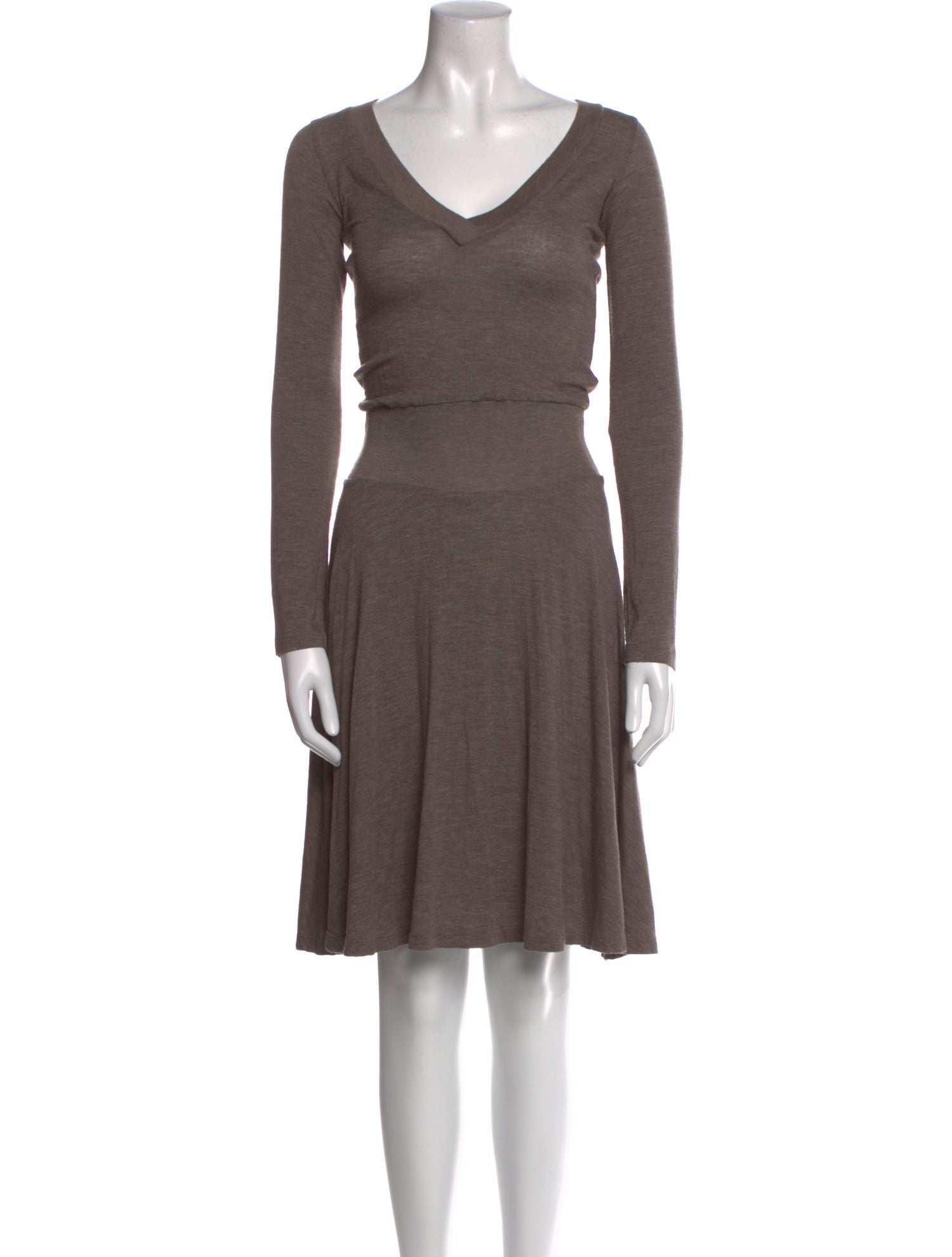 James Perse V-Neck Knee-Length Dress
