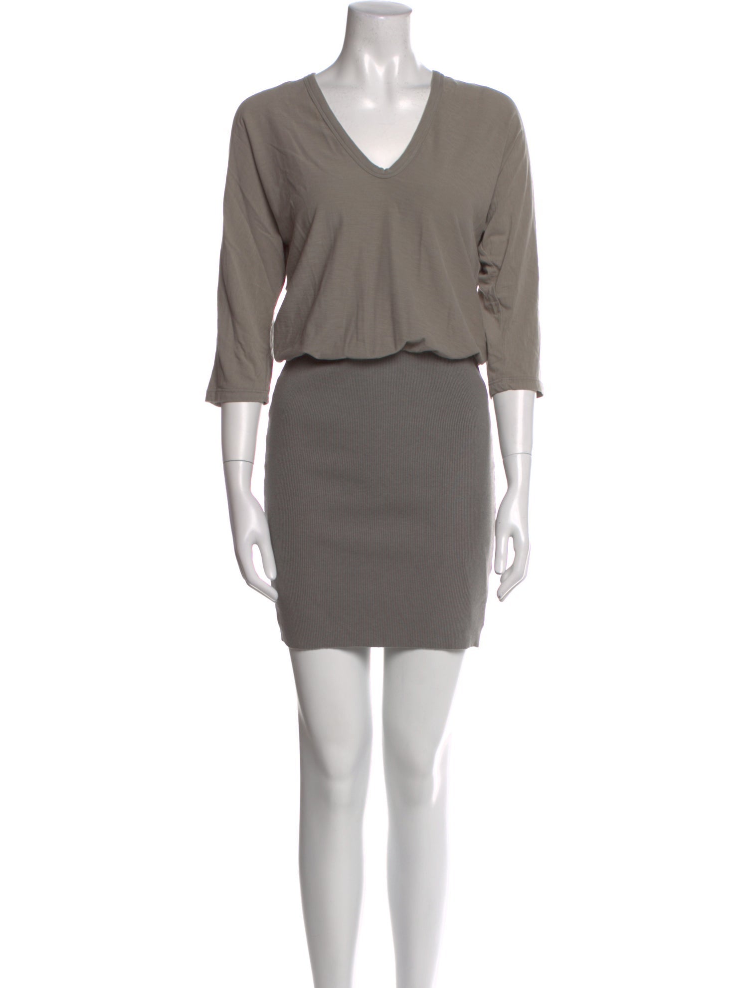 James Perse V-Neck Mini Dress