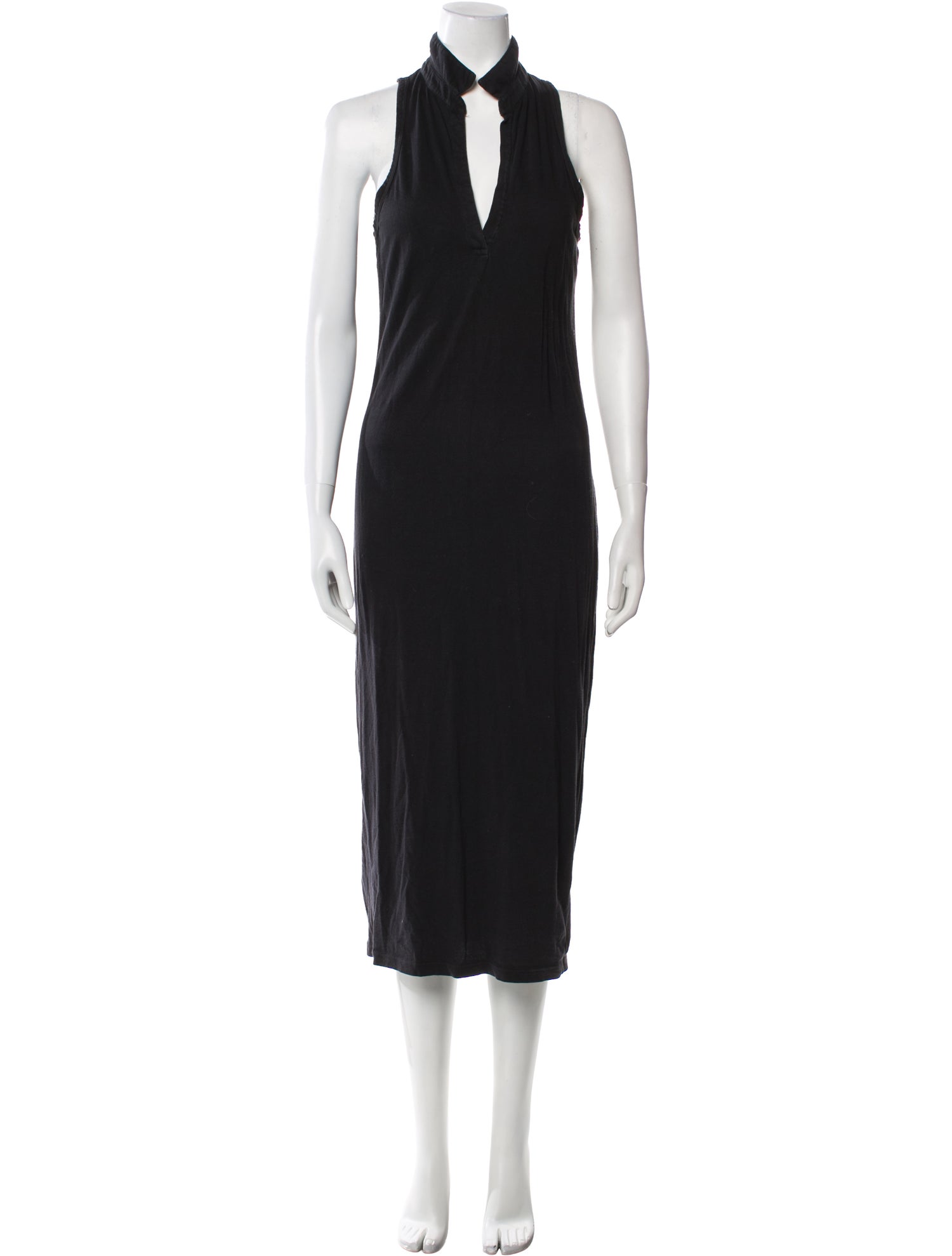 James Perse Mock Neck Midi Length Dress