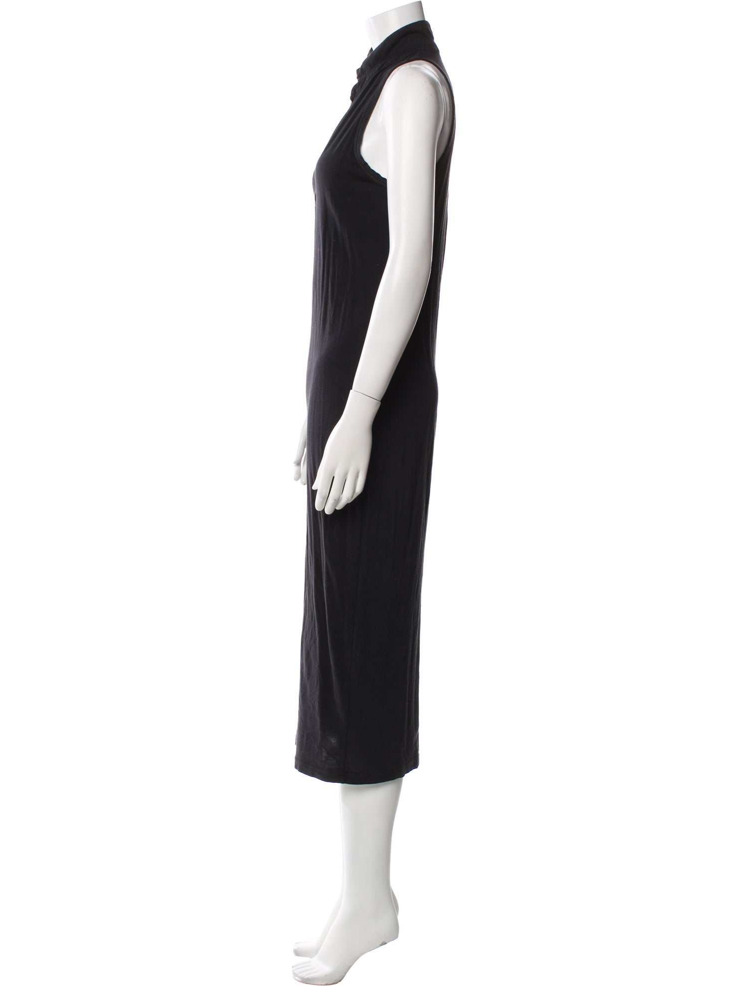 James Perse Mock Neck Midi Length Dress