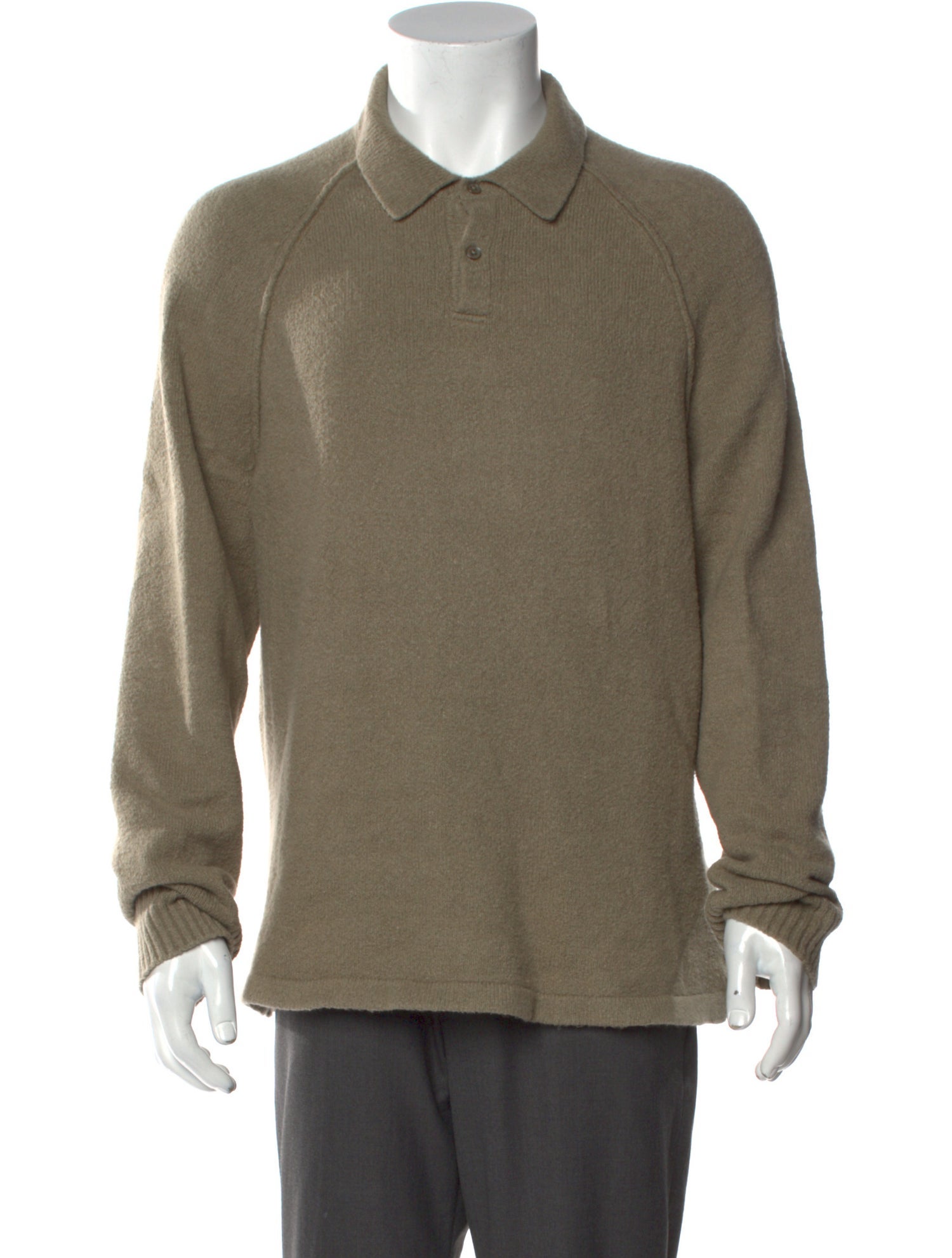 James Perse Collar Long Sleeve Polo Sweater