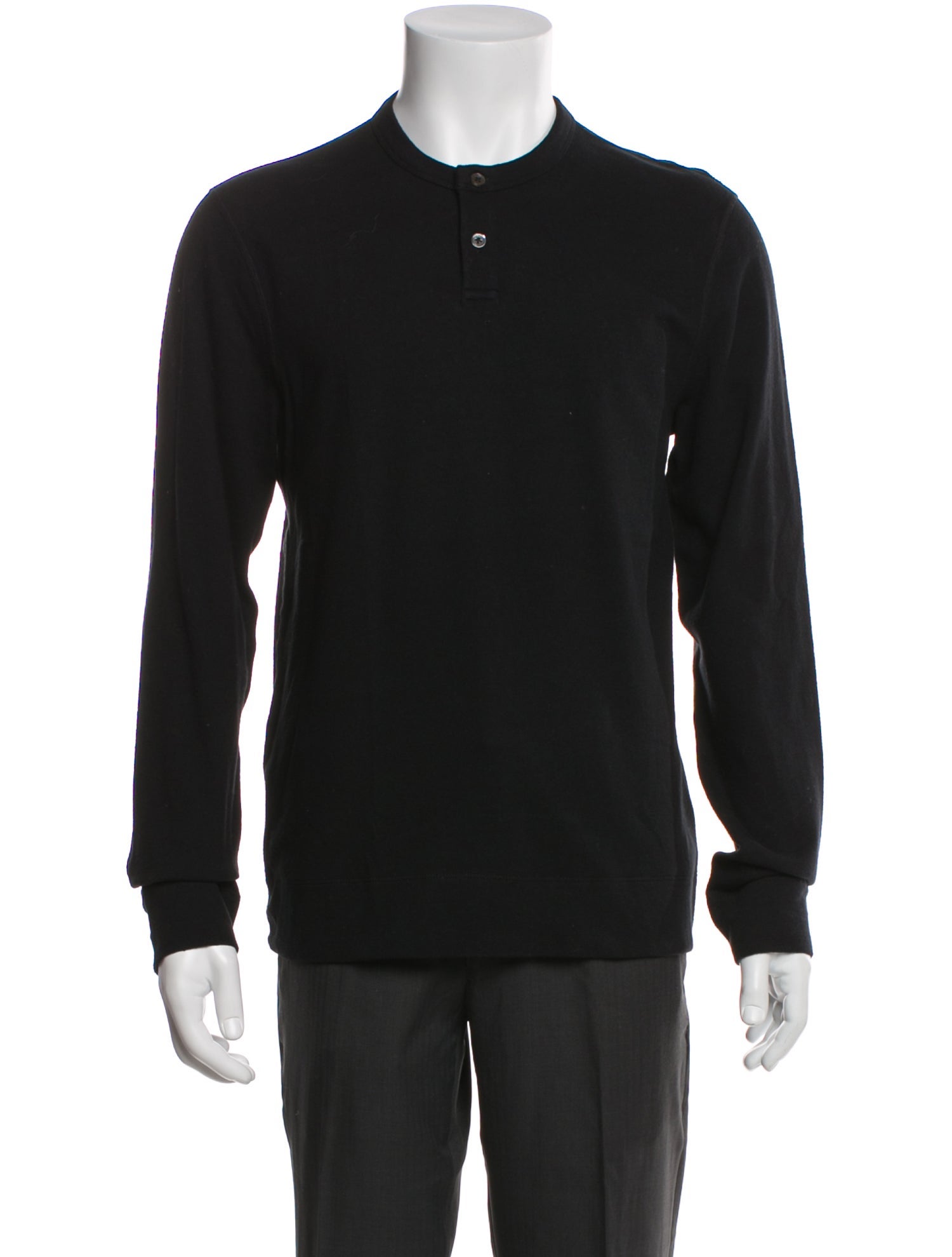 James Perse Crew Neck Long Sleeve Henley