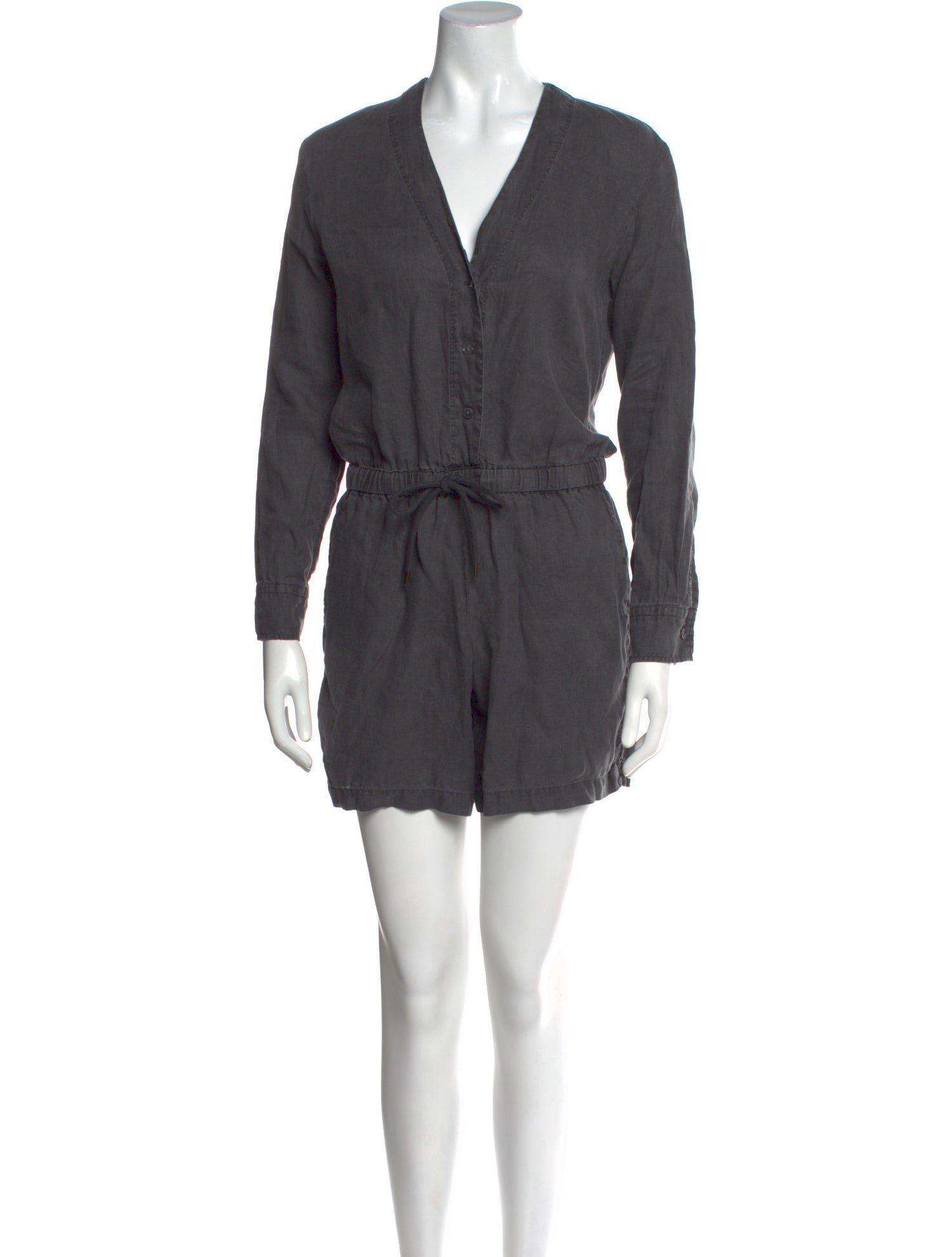 James Perse Linen V-Neck Romper
