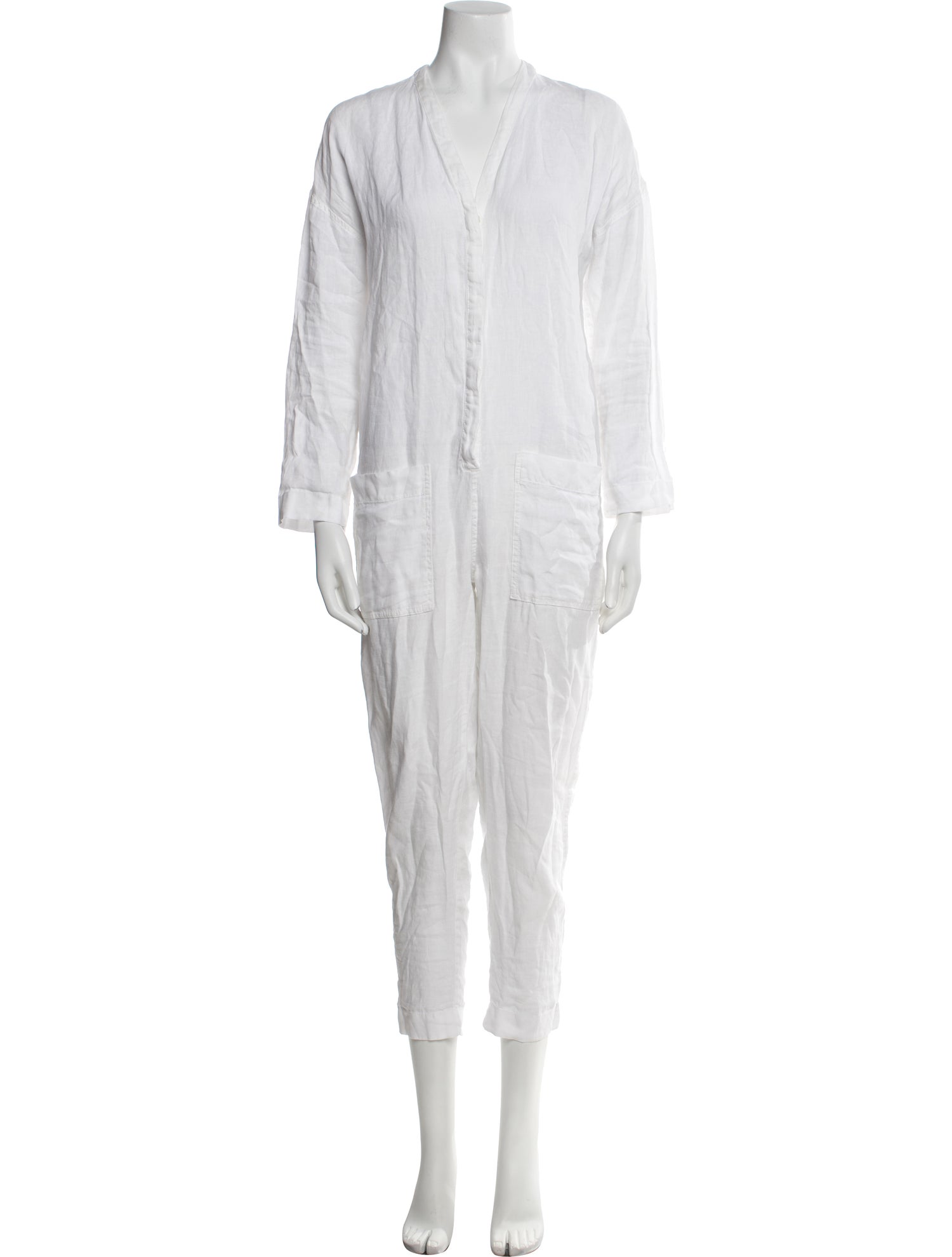 James Perse Linen V-Neck Jumpsuit