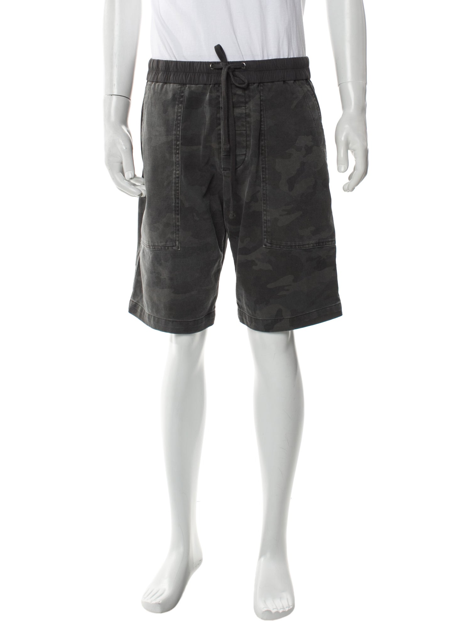 James Perse Camouflage Print Jogger Shorts