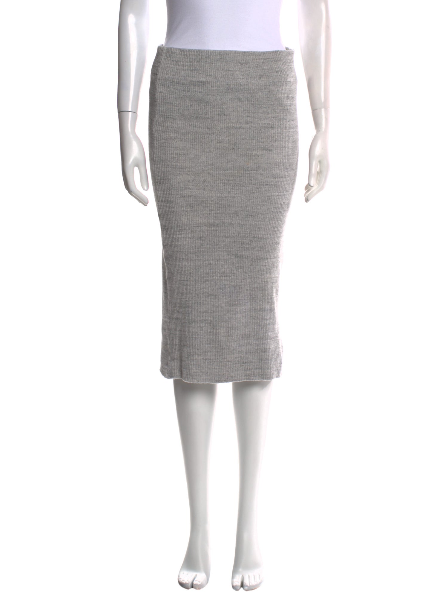 James Perse Raw-Edge Trim Knee-Length Skirt