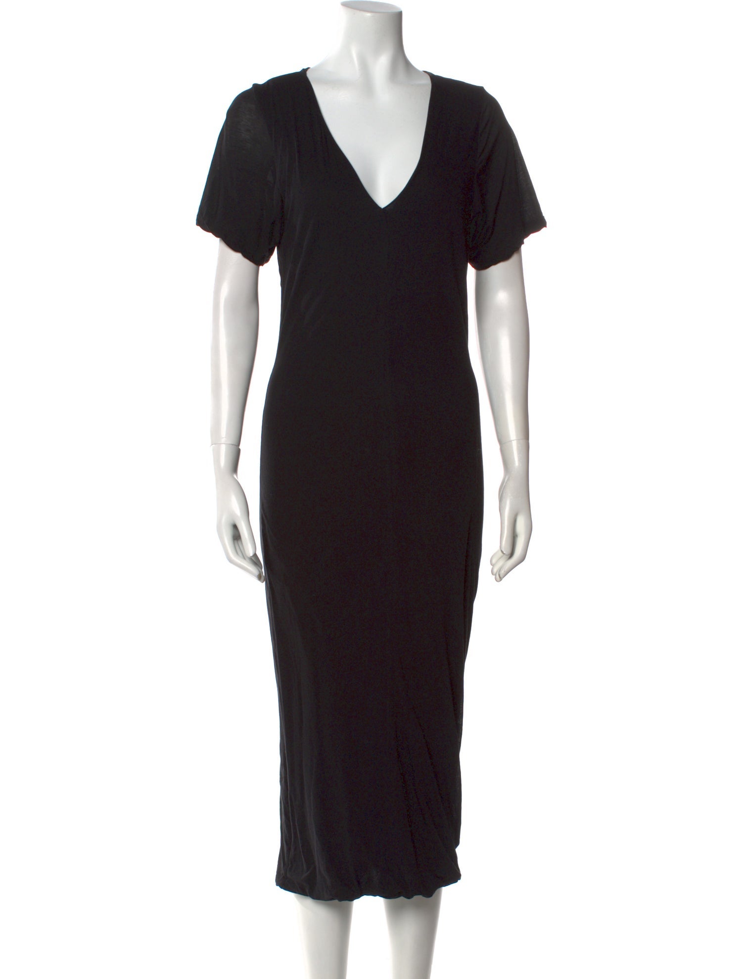 James Perse V-Neck Midi Length Dress