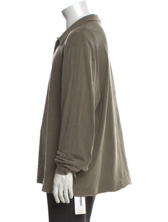 James Perse Crew Neck Long Sleeve Polo Shirt
