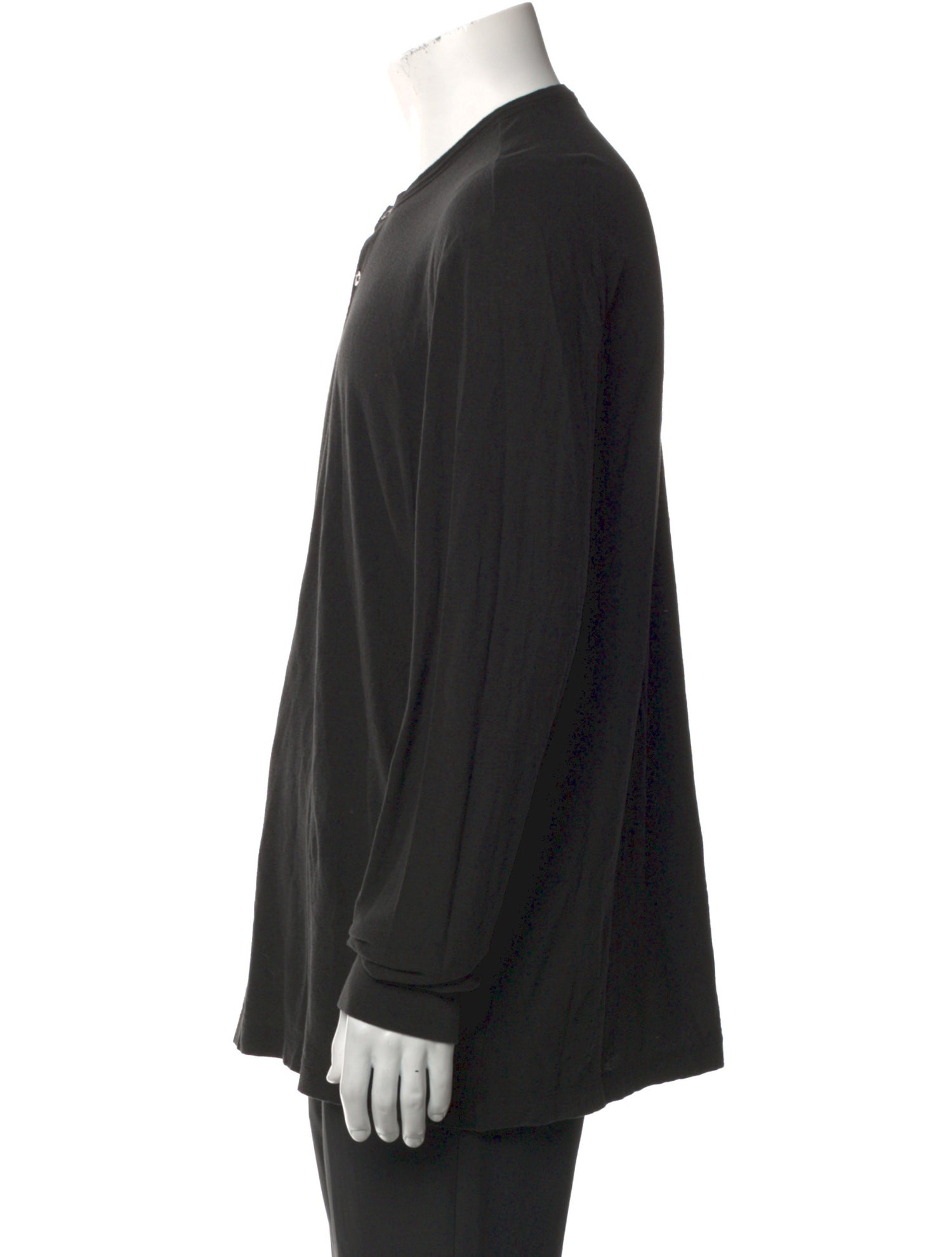 James Perse Crew Neck Long Sleeve Polo Shirt