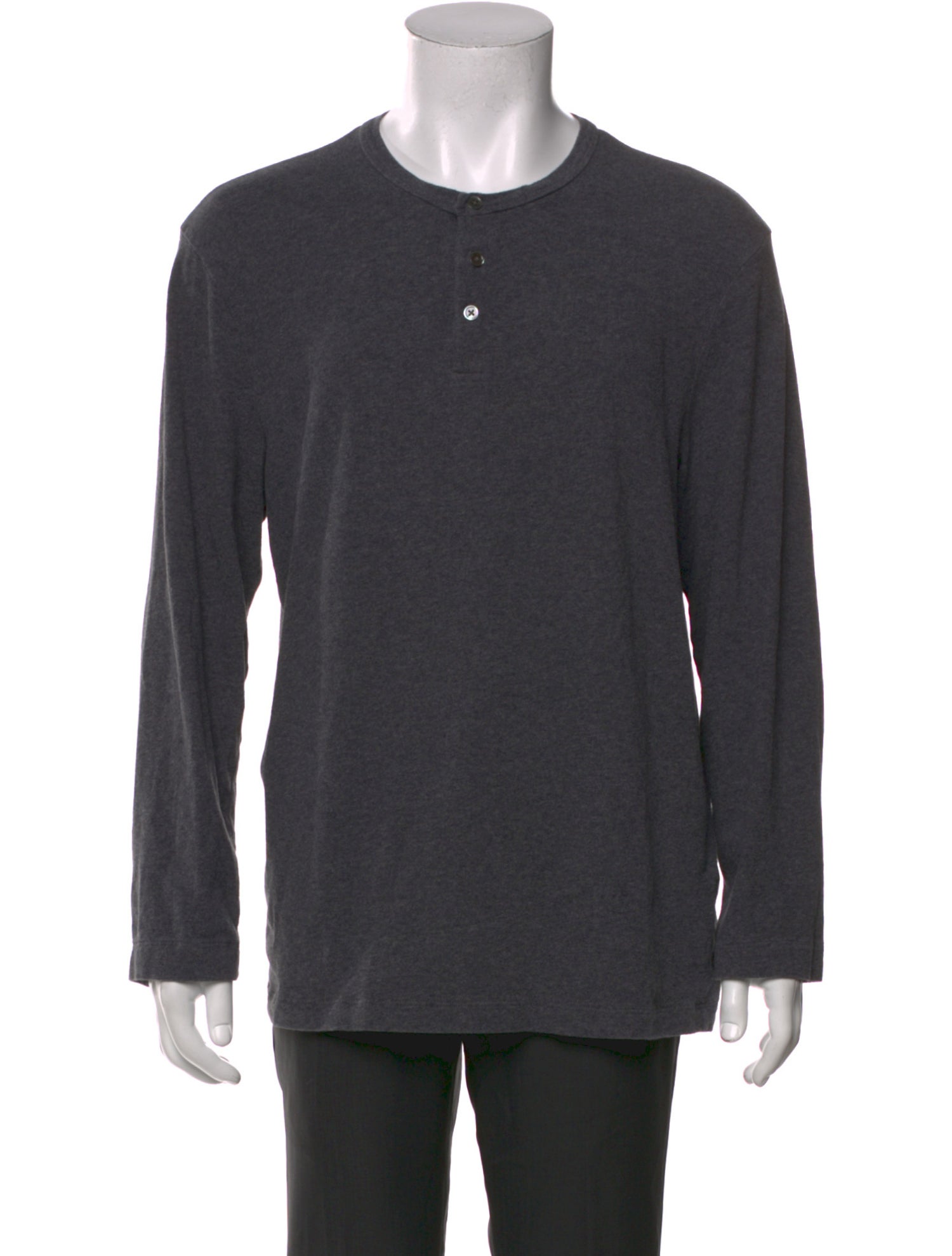 James Perse Crew Neck Long Sleeve Henley