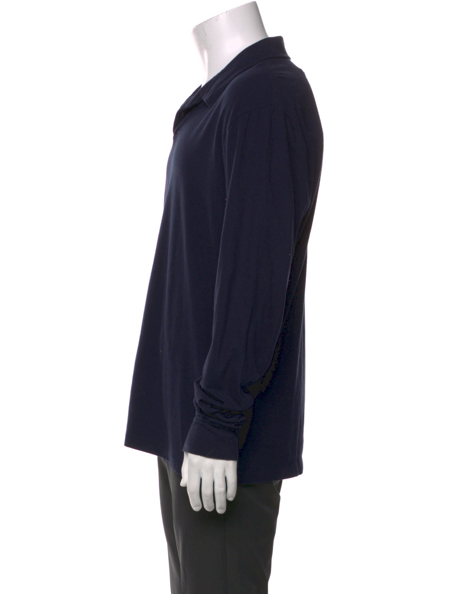 James Perse V-Neck Long Sleeve Polo Shirt