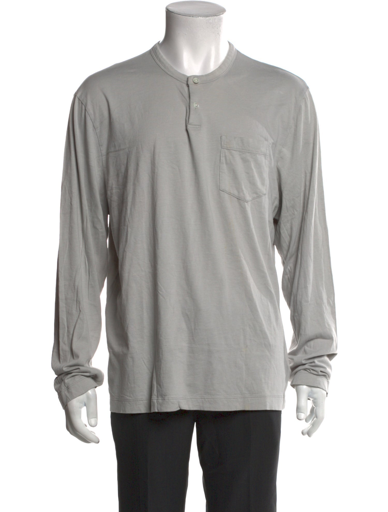 James Perse Crew Neck Long Sleeve Henley