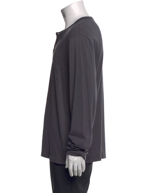 James Perse Crew Neck Long Sleeve Polo Shirt