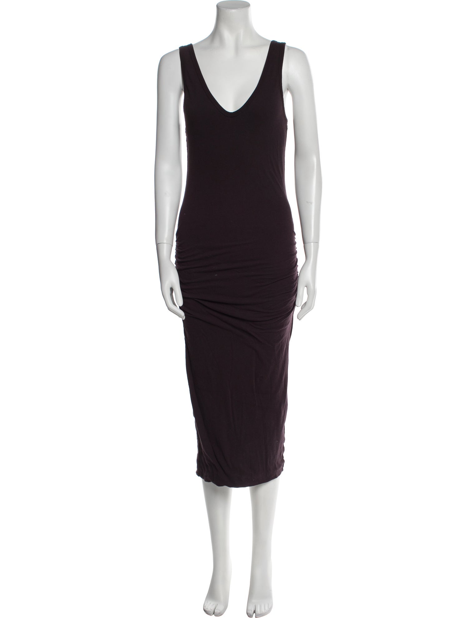 James Perse V-Neck Midi Length Dress