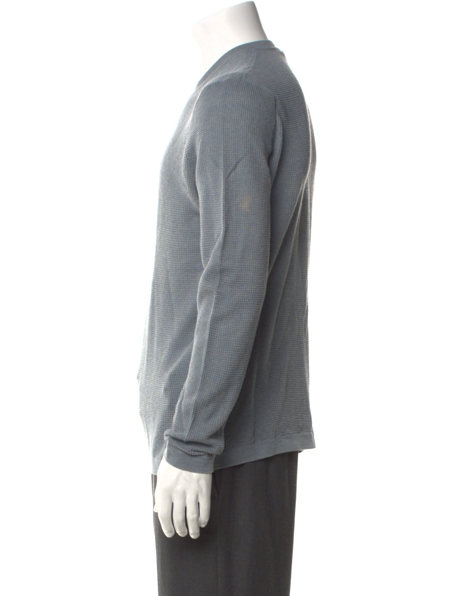 James Perse Crew Neck Long Sleeve Polo Sweater