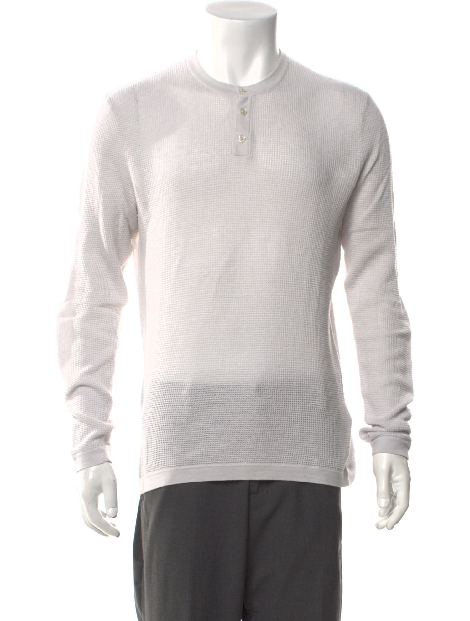James Perse Crew Neck Long Sleeve Polo Sweater
