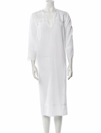 James Perse V-Neck Midi Length Dress