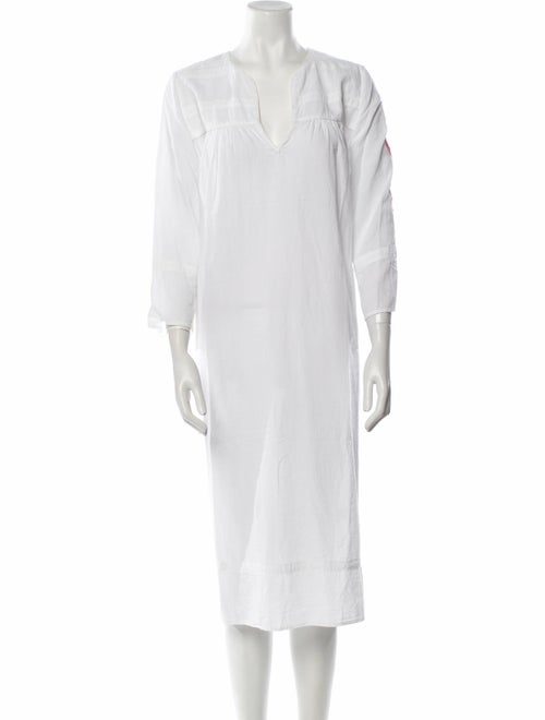 James Perse V-Neck Midi Length Dress