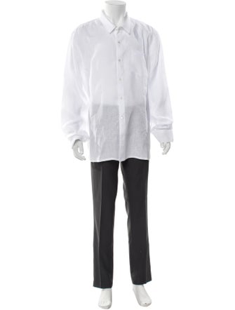 James Perse Linen Long Sleeve Tuxedo Shirt