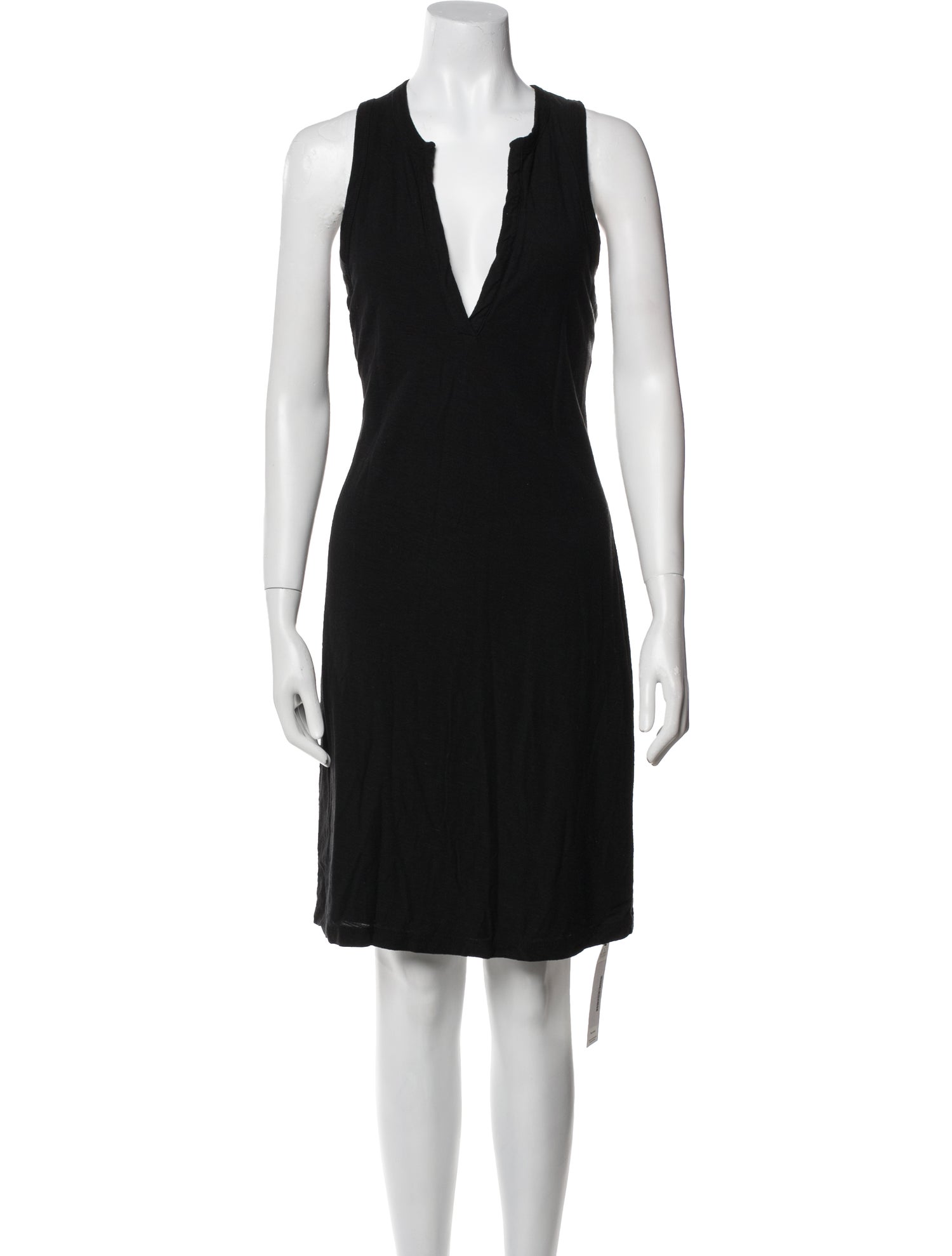 James Perse V-Neck Knee-Length Dress